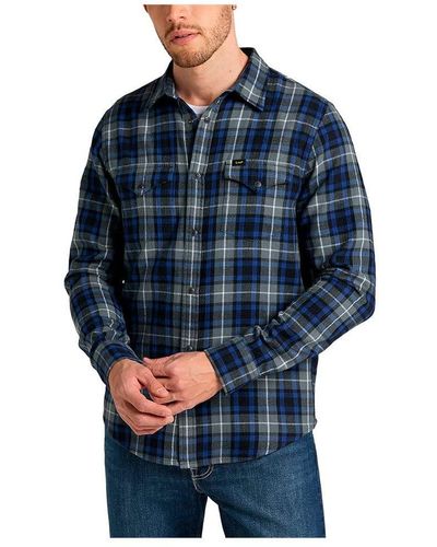 Lee Jeans Clean Regular Western Shirt - Blau