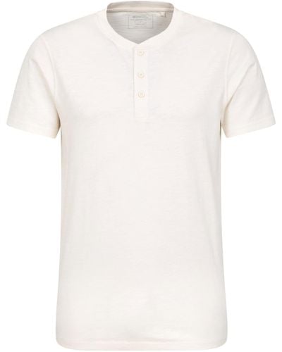 Mountain Warehouse Henley Hasst Organic Ss T-shirt Off White M