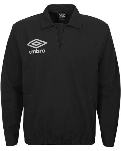 Umbro Long Sleeve Drill Sweatshirt - Black