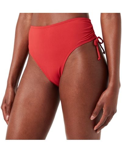 Esprit Recycelt: Bikini-Slip mit Struktur - Rot