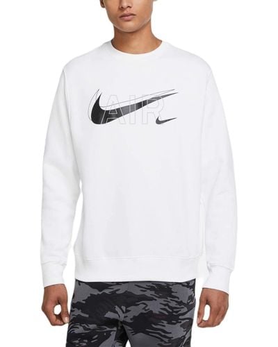 Nike Sportswear Men's Fleece Crew Sweatshirt - - Large - White