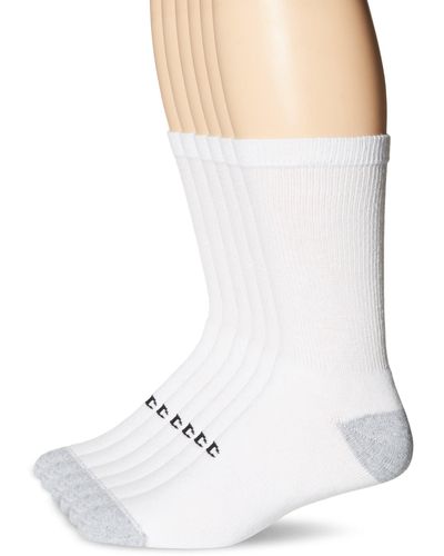 Champion Double Dry 6-pair Pack Cotton-rich Crew Socks - White