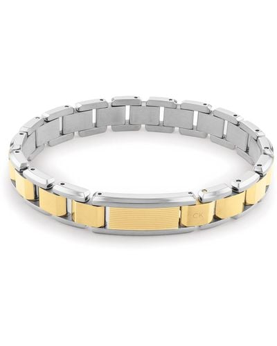 Calvin Klein Armband mit Knebelverschluss für Kollektion NETWORK aus Edelstahl - 35000287 - Mettallic