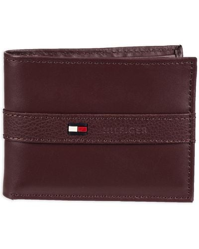 Tommy Hilfiger Leather Wallet Burgundy - Multicolore