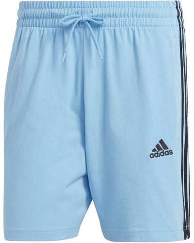 adidas Essentials 3-Stripes Shorts Pantalones Cortos Casuales - Azul