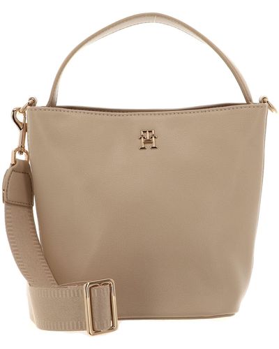 Tommy Hilfiger Beuteltasche Th Essential Sc Bucket Klein - Natur