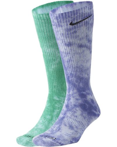 Nike Fit Crew Socken mit Batikfärbung - Grün - Blau