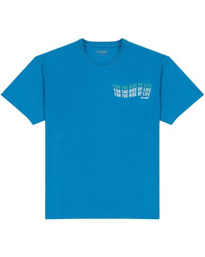 Wrangler Slogan Tee T-shirt - Blue
