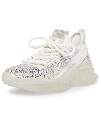 Steve Madden Maxima Trainers Athletic And Training Shoes - White