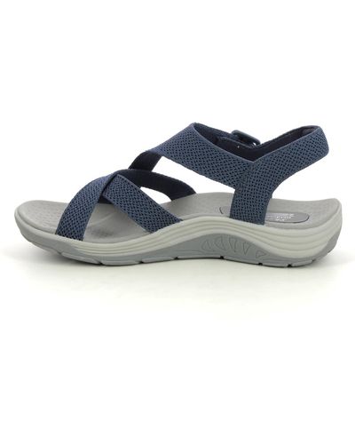 Skechers Reggae Cup Nvy Navy S Comfortable Sandals 163198 - Blue