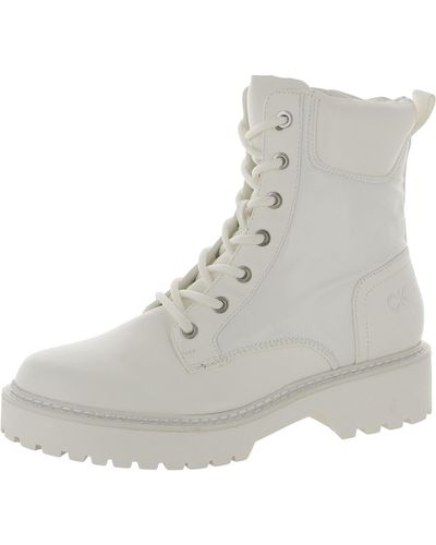 Calvin Klein Sallon Ankle Boot - White
