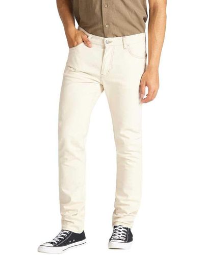 Lee Jeans Rider Button Fly Slim Jeans - Natur