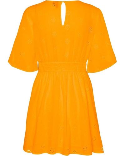 Vero Moda Vmmaja 2/4 Mini Dress Wvn - Yellow