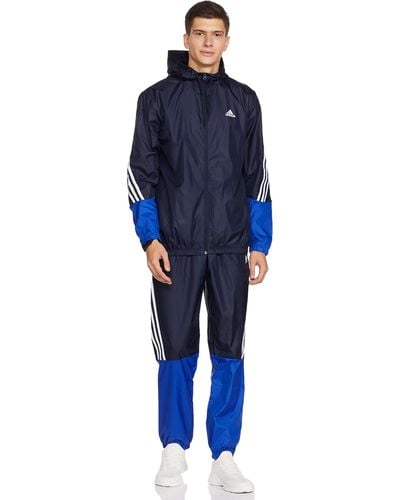 adidas MTS Wvn Hooded Set Sportivo - Blu