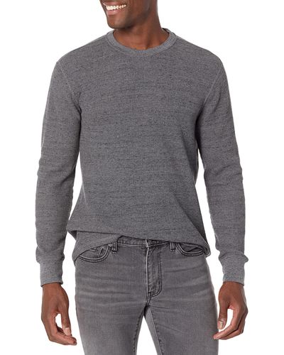 Amazon Essentials Camisa de Panal de Abeja de ga Larga y Ajuste Normal Hombre - Gris