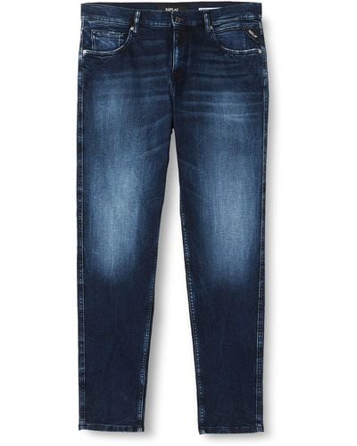 Replay Jeans Sandot Tapered-Fit mit Stretch - Blau
