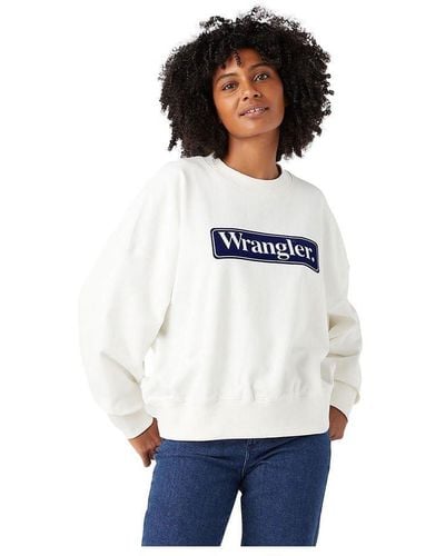Wrangler Relaxed Sweatshirt Maglia di Tuta - Bianco