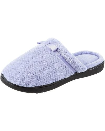 Isotoner Chevron Slip On Clog Slippers With Moisture Wicking For Indoor/outdoor Comfort And Arch Support - Multicolor