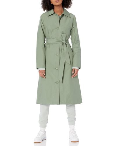 Amazon Essentials Relaxed-fit Water Repellant Trench Coat - Green