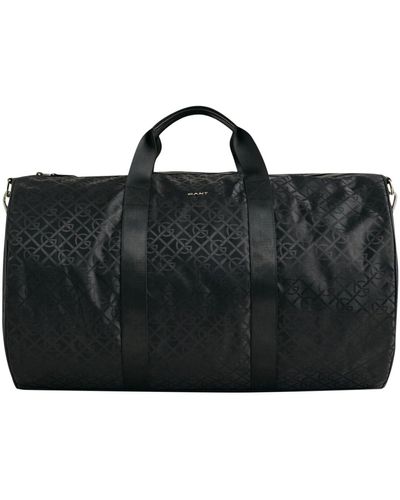 GANT Pattern Duffle Bag - Black