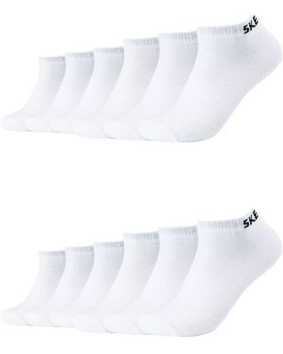 Skechers 12 Paar Sneaker Socken SK43022 - Weiß