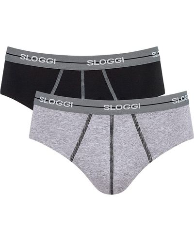 Sloggi Start Midi C2p Box Underwear - Grey