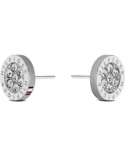 Tommy Hilfiger Jewellery Women's Stainless Steel Stud Earrings Embellished With Crystals - 2780565 - Black