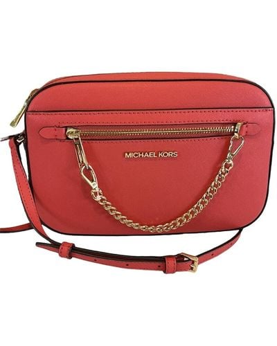Michael Kors Borsa a tracolla da donna Jet Set Item Large East West Chain in nero - Rosso
