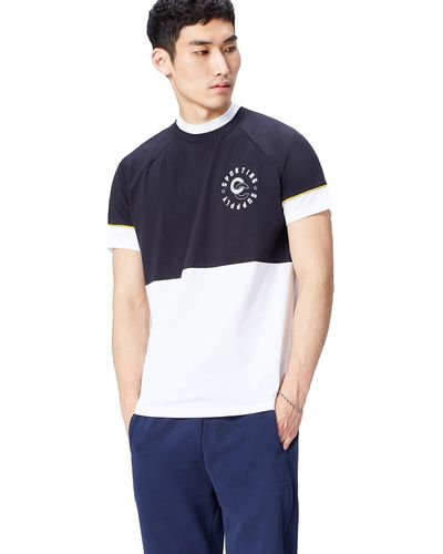 FIND Regular Fit T-Shirt Supply Colour Block A17005 - Blau