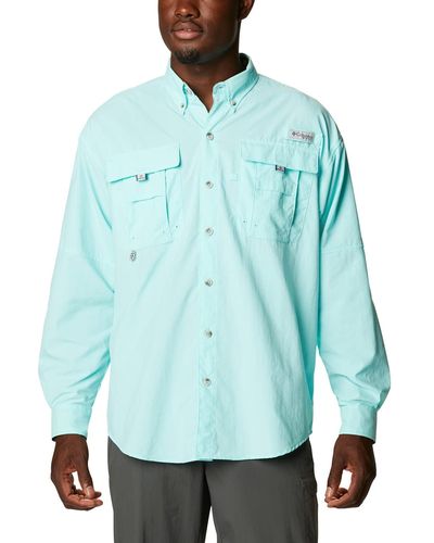 Columbia Pfg Bahama Ii Long Sleeve Shirt - Blue