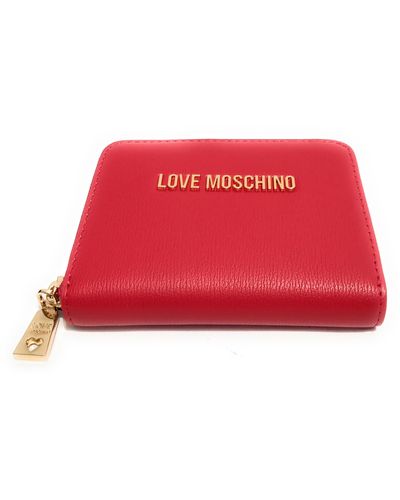 Moschino Portafoglio donna Love zip around small ecopelle rosso AS24MO14 JC5702 ROSSO - Rot