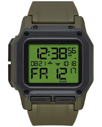 Nixon Erwachsene Digital Uhr mit Polycarbonat Armband A11803100-00 - Grün