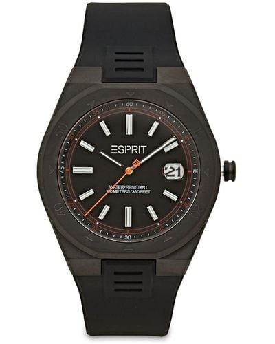 Esprit Uhr mit Silikon-Armband - Schwarz