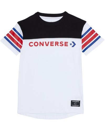 Converse S6480437 T-shirt Met Korte Mouwen - Blauw