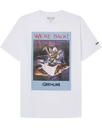 Springfield Reconsider Licensed Gremlins T-Shirt Camiseta - Blanco
