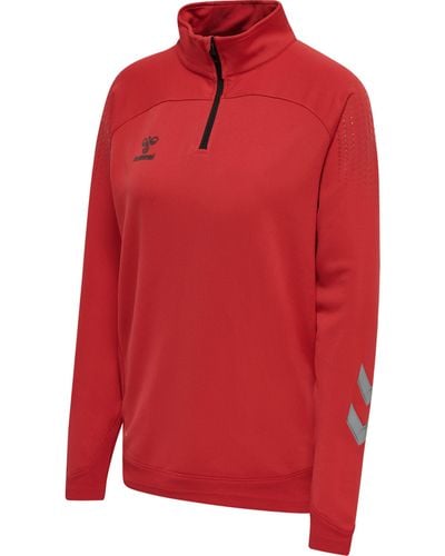 Hummel Hmllead Half Zip Multisport Jacke Mit Kurzem Reißverschluss - Rot