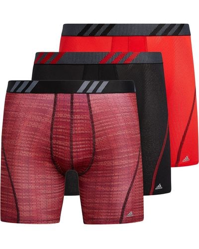 adidas Sport Performance Mesh Boxer Brief Underwear - Red