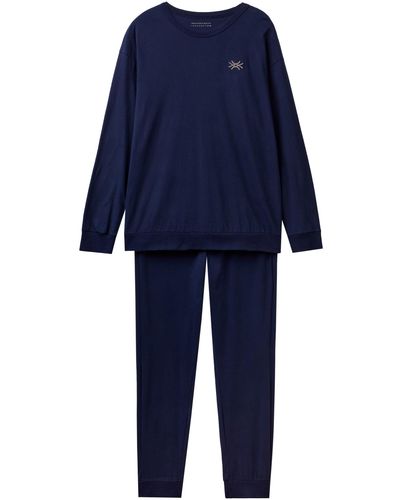 Benetton Pig(mesh+pant) 3vd04p01n Pyjama Set - Blue