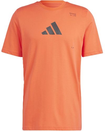 adidas AEROREADY All-Gym Category Graphic tee Camiseta - Naranja