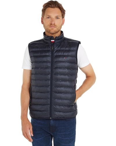 Tommy Hilfiger Packable Circular Vest Jacket Voor - Blauw