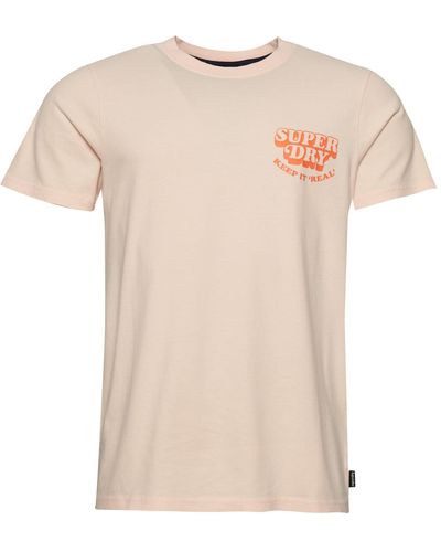 Superdry Vintage Cooper Classic tee M1011481A Pink Clay 3XL Hombre - Neutro