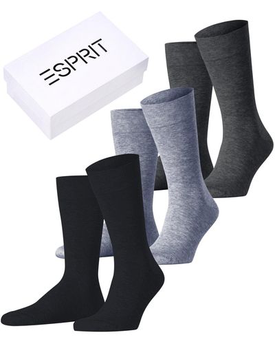 Esprit Esprit Solid Mix 3-pack Socks - Blue
