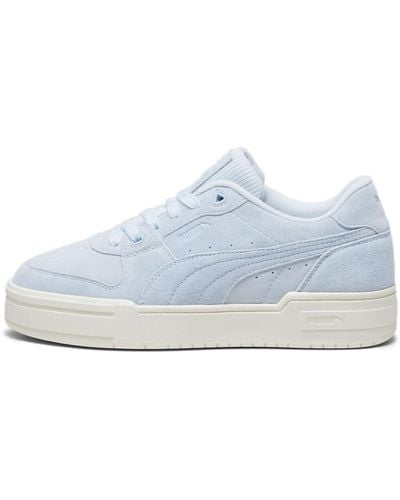 PUMA Mens Ca Pro Lux Soft Lace Up Trainers Shoes Casual - Blue, Icy Blue/warm White, 11.5 - Black