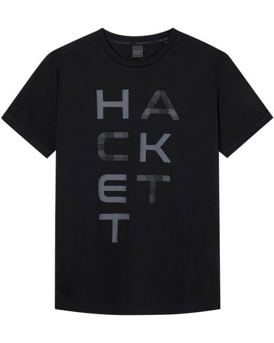 Hackett Cationic Short Seeve T-shirt Back An - Black
