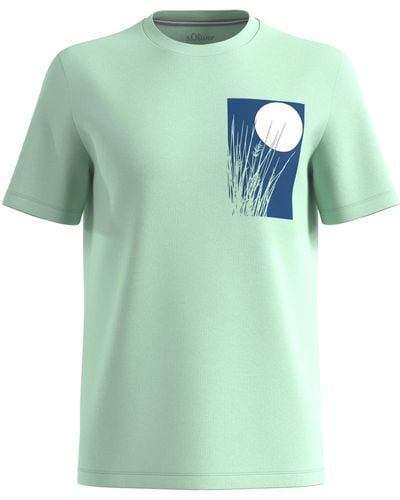 S.oliver Big Size 2148389 T-Shirt mit Frontprint - Grün