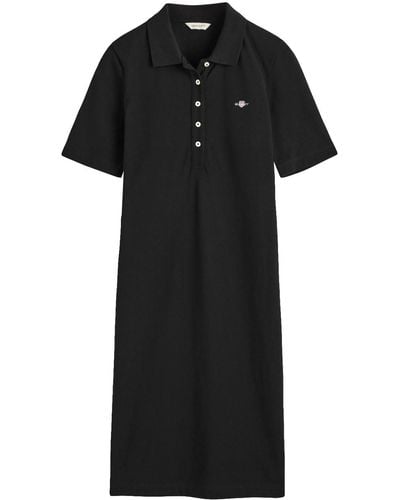 GANT Slim Shield SS Pique Polo Dress Kleid - Schwarz