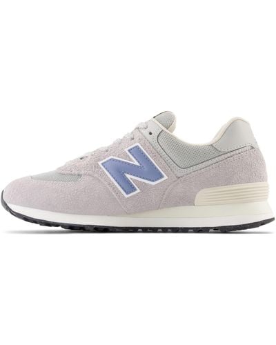 New Balance 574 Unisex Casual Trainers In Light Grey - 9.5 Uk - White