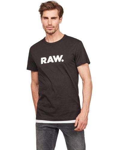 G-Star RAW Holorn T-shirts Voor - Zwart