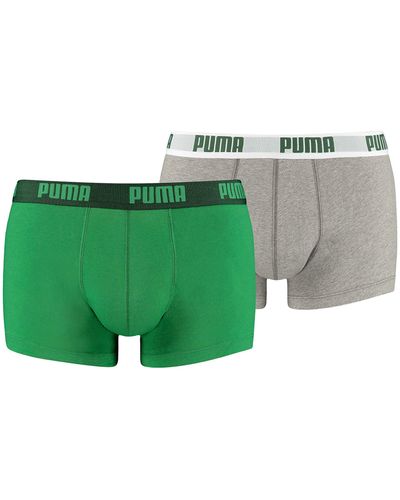 PUMA Body Wear Basic Lot de 2P S Vert forêt