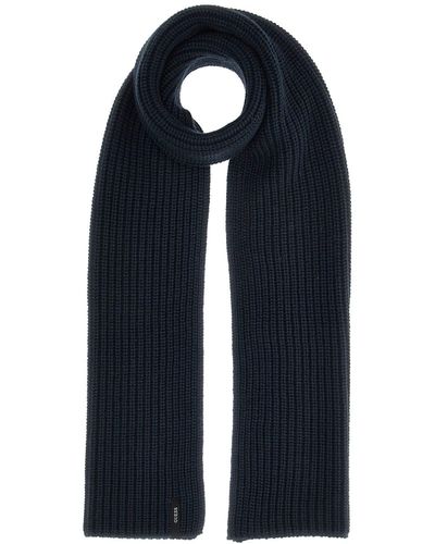 Guess Knit Scarf 25X180 - Blu